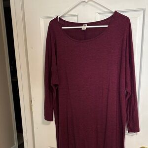 Old Navy Maroon Scoop Neck Tunic